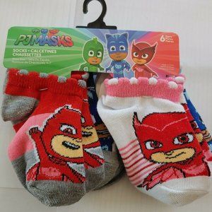 Childrens Socks PJ Masks 6pk size 4-7